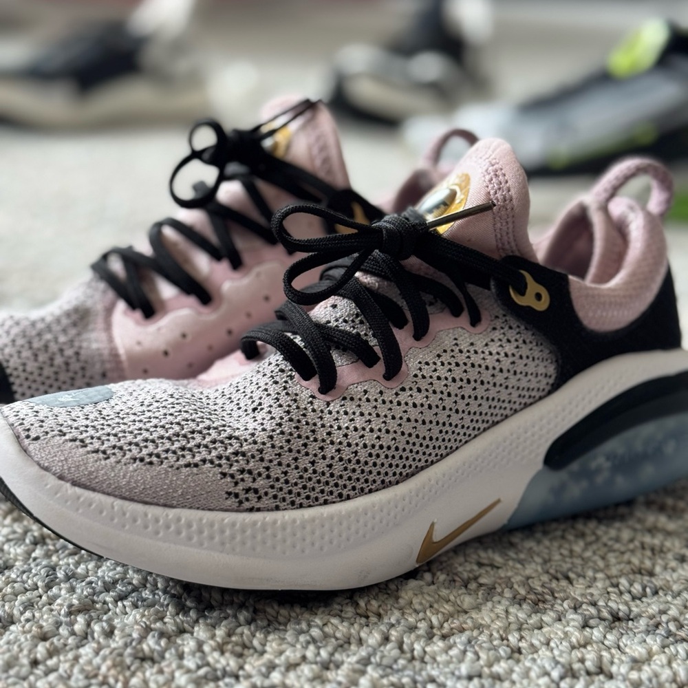 Nike Women's Pink and Black Running Shoes